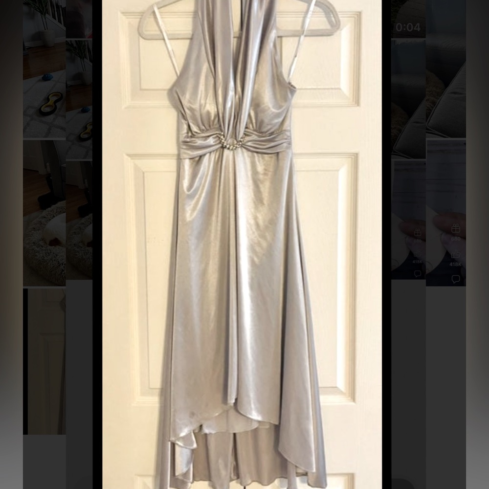 Silver formal dress